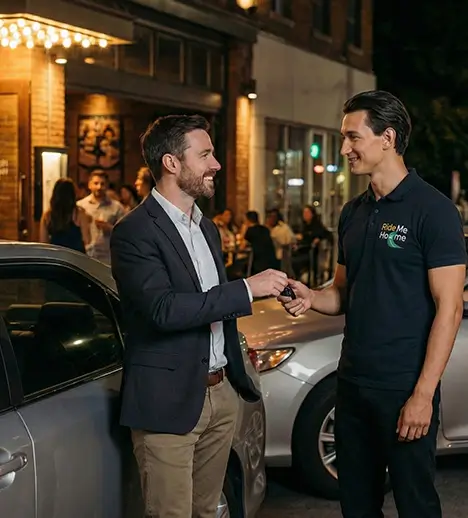 Designated driver taking you home in your own car